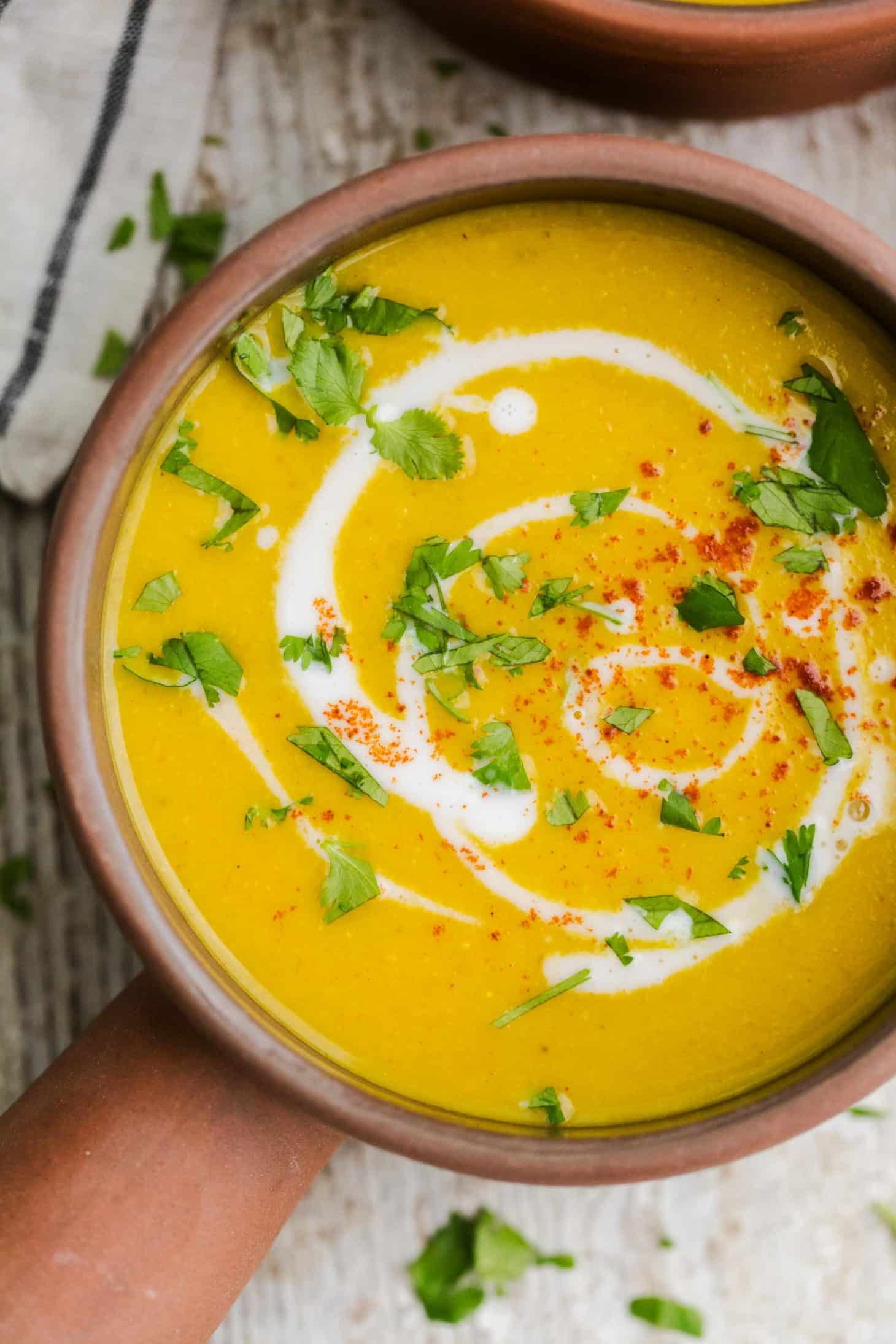 Spiced Coconut Summer Squash Soup | Vegetarian Picnic Recipes