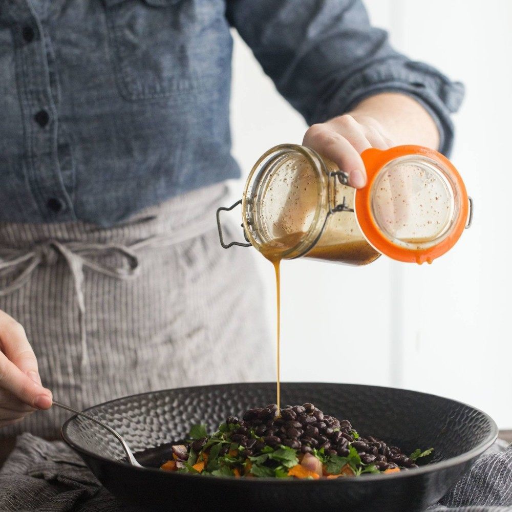Black Bean Salad with Roasted Sweet Potatoes | Naturally Ella