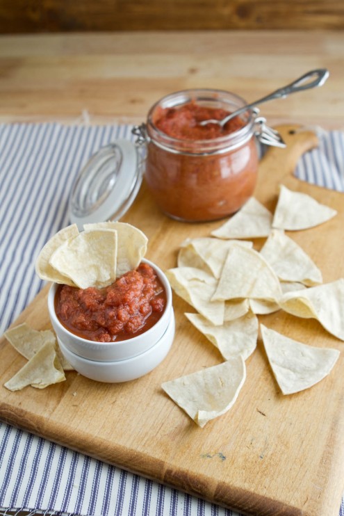 Savory Rhubarb Salsa with Chipotle