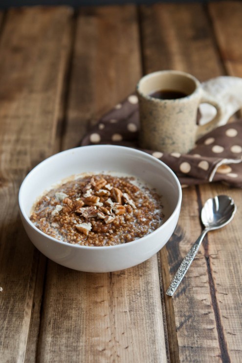 Pumpkin Pie Millet Porridge | Naturally Ella