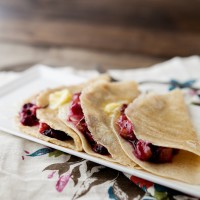 Roasted Blueberry and Rhubarb Crepes with Honey and Butter | staging.mushy-point.flywheelsites.com