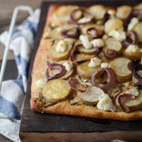 Roasted Potato Pizza with Goat Cheese