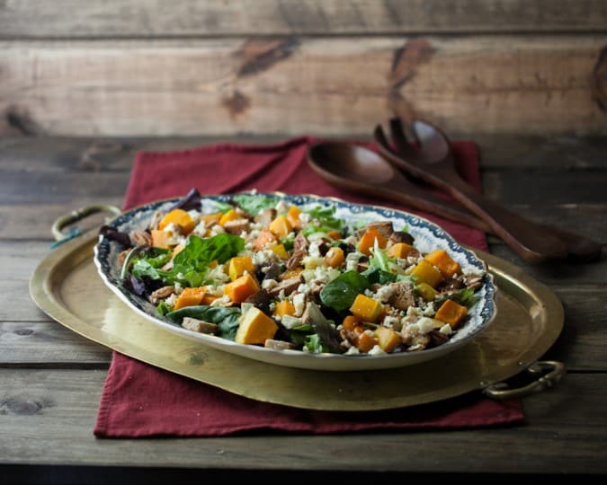 Honey-Roasted Butternut Squash and Blue Cheese Salad