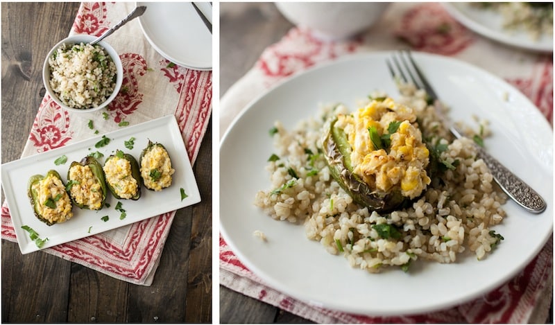 Sweet Corn and Goat Cheese Stuffed Peppers- Sweet Corn Recipes