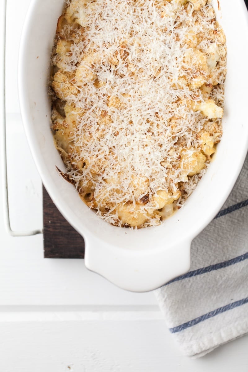 Cheddar Cauliflower Gratin | http://naturallyella.com