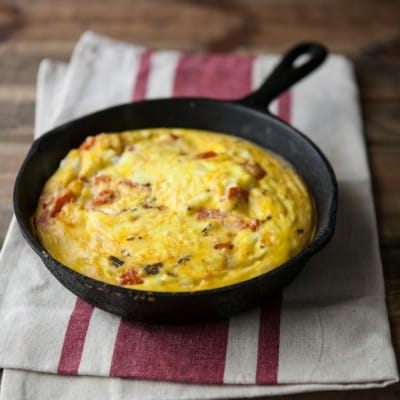 Tomato, Herb, and Goat Cheese Frittata