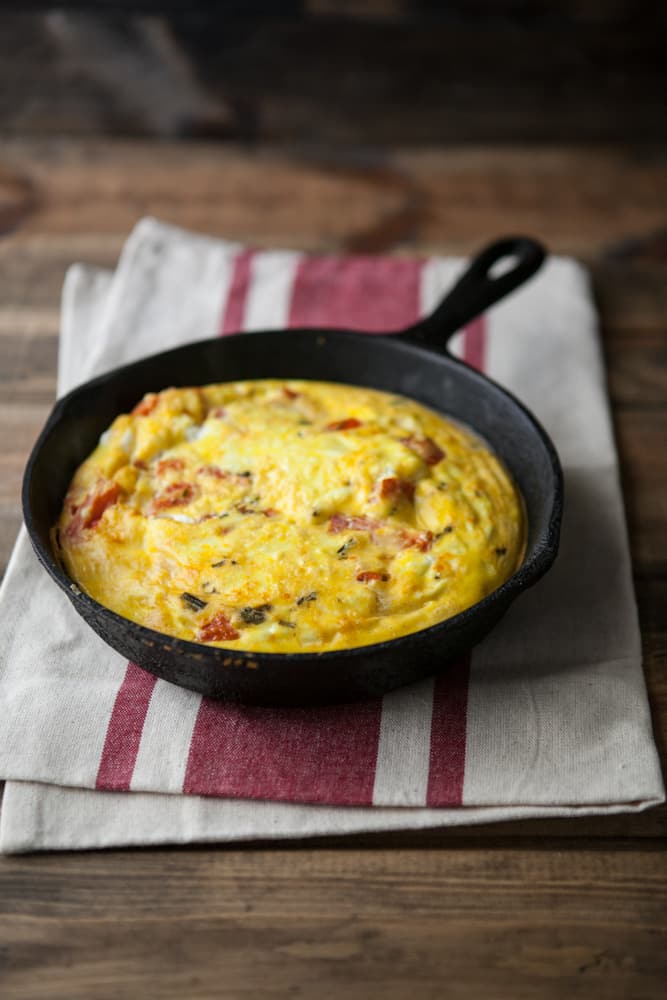 Tomato, Herb, and Goat Cheese Frittata