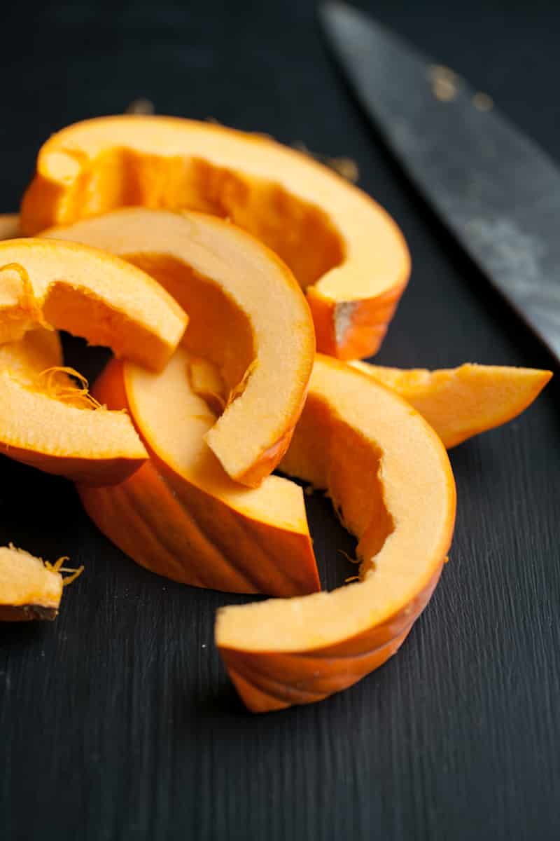 sliced pumpkin
