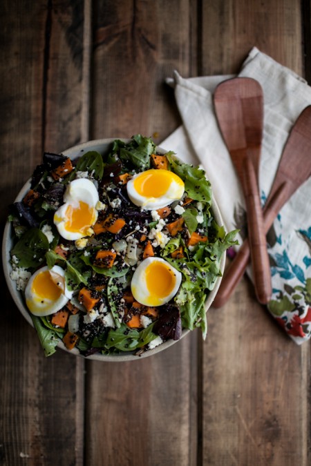 Sweet Potato and Quinoa Salad with Soft-Boiled Eggs