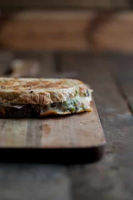 Pistachio Parsley Pesto Grilled Cheese