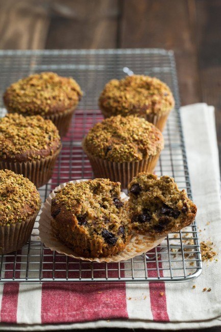 Chocolate Chip Pistachio Muffins