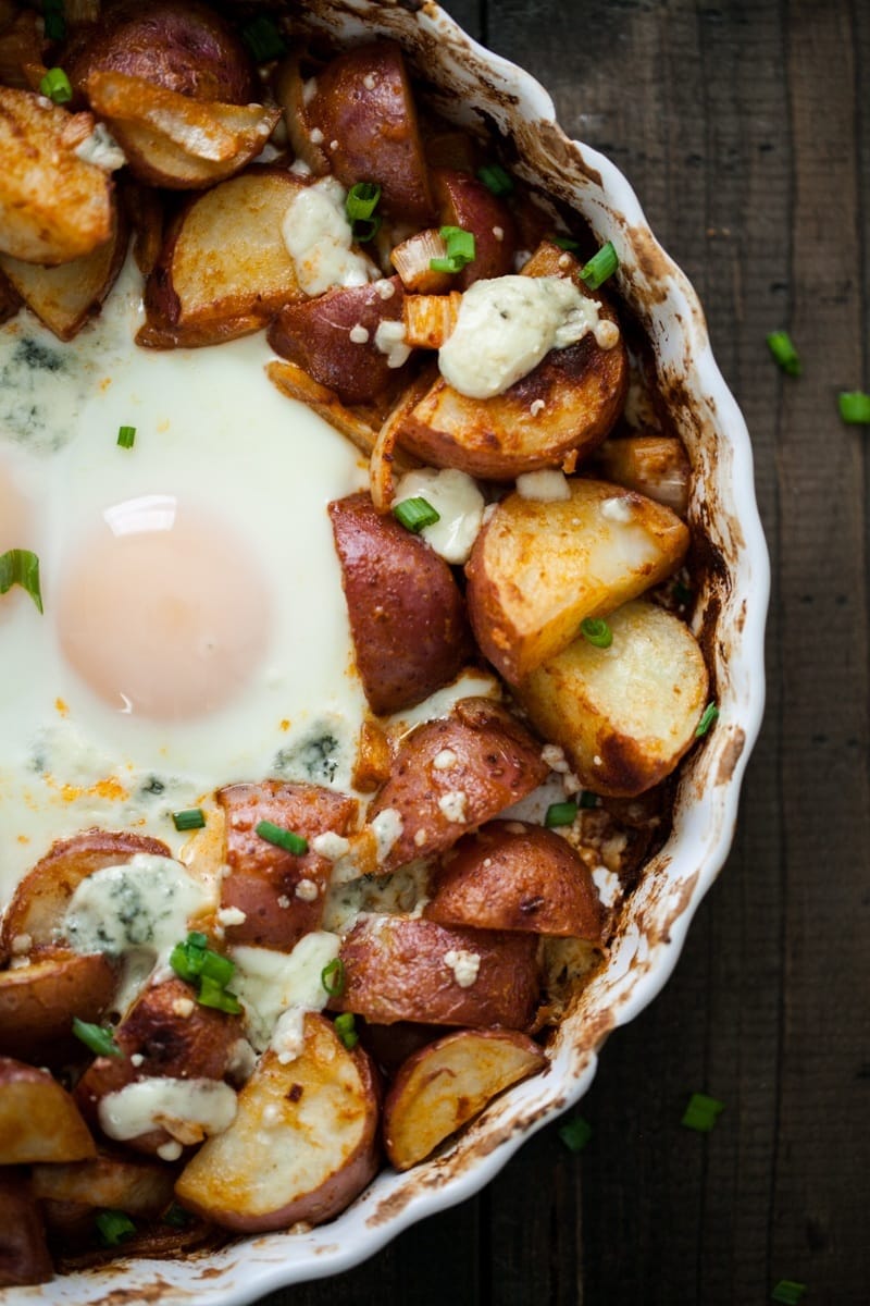 Easy Smoked Paprika Red Potatoes and Egg Bake | @naturallyella