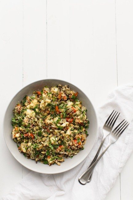 Caramelized Cauliflower Salad with Quinoa