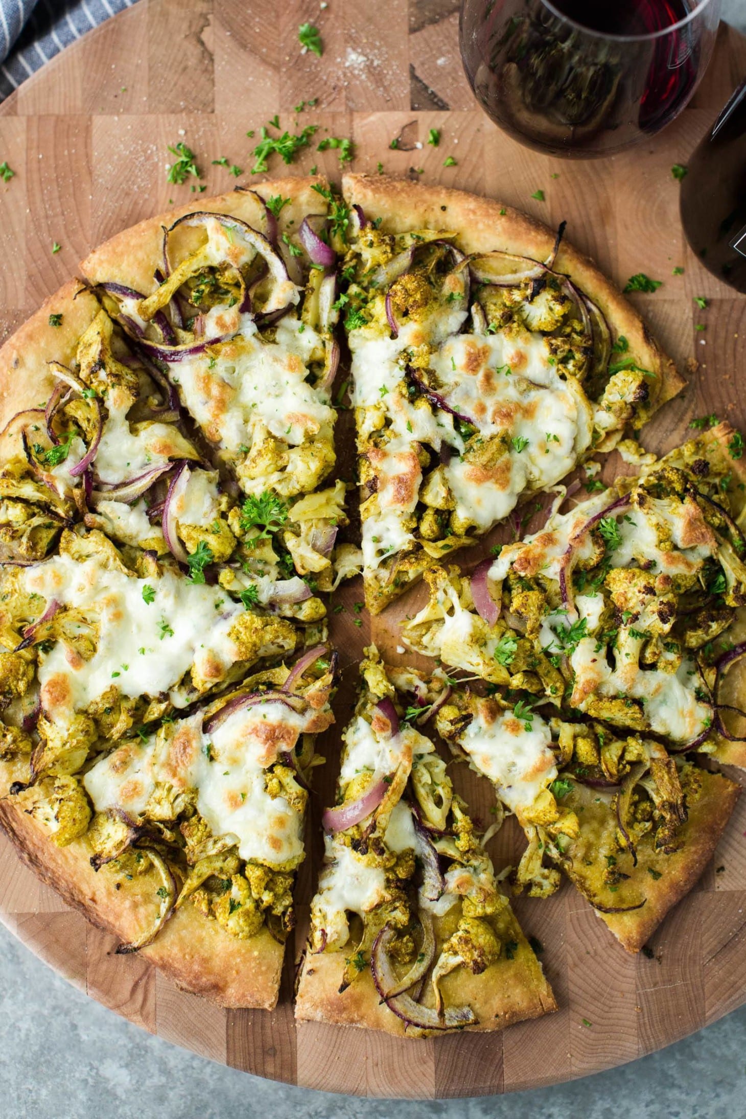 Curried Cauliflower Pizza