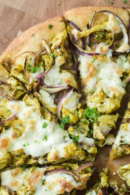 Pizza with Roasted Curried Cauliflower