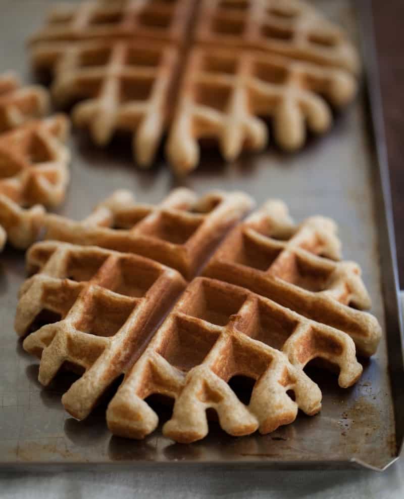 Rye Waffles with Black Raspberry Sauce