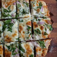 Spinach Pizza with Homemade Ranch