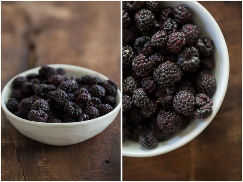 Rye Waffles with Black Raspberry Sauce