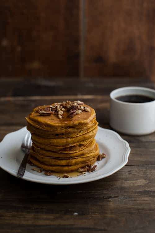 Pumpkin Pancakes with Brown Butter and Pecans