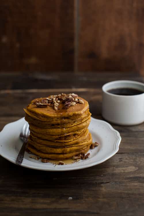 Pumpkin Brown Butter Pecan Pancakes