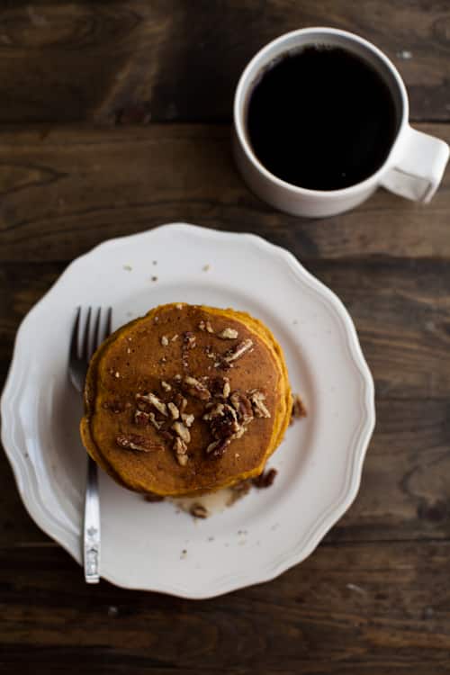 Pumpkin Pancakes with Brown Butter