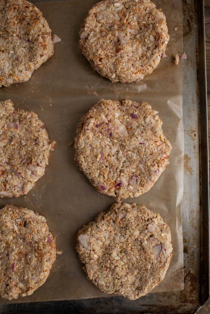 Brown Rice, Oat, and Nut Veggie Burger