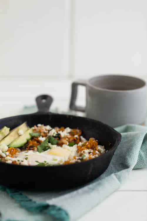 breakfast skillet with herbs - Cardamom and Tea