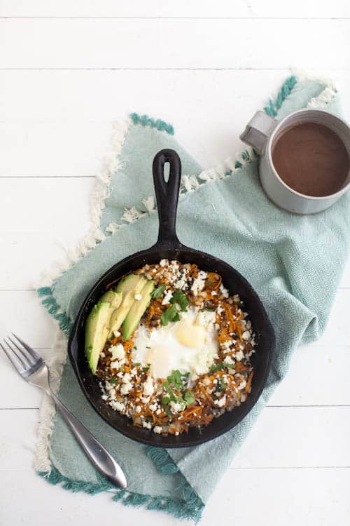 breakfast skillet with herbs - Cardamom and Tea