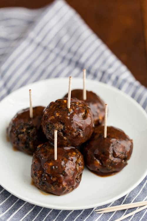 BBQ Blue Cheese Lentil Meatballs