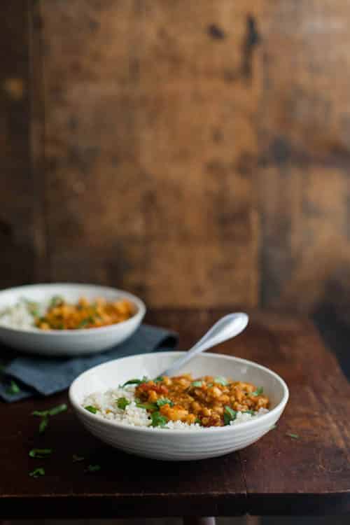 Harissa Lentils and Cauliflower 