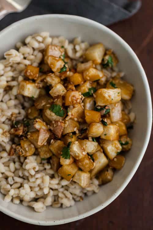 Sesame Roasted Turnips & Barley