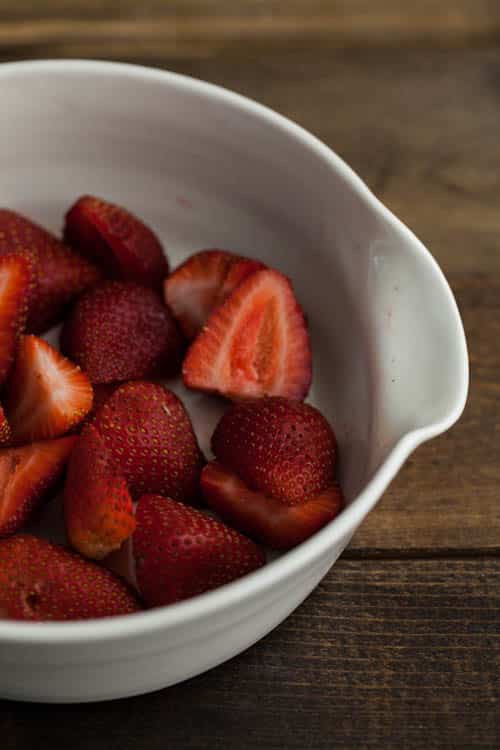 Honey Custard with Roasted Strawberries