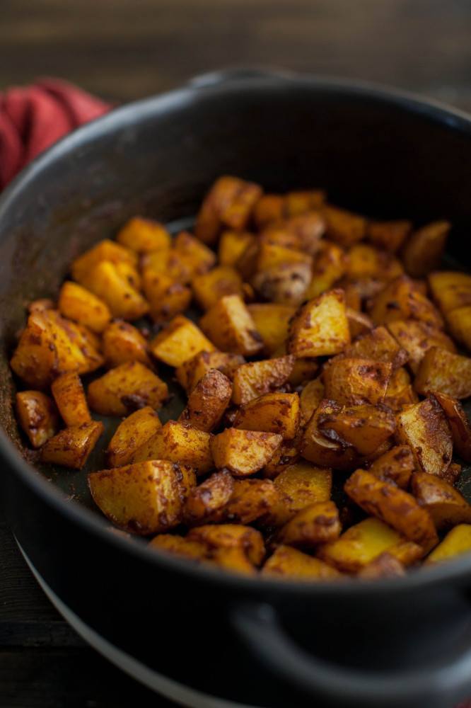 Barley, Smoked Paprika Red Potatoes, and Hard Boiled Egg