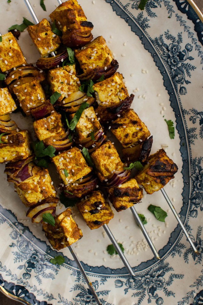 Grilled Vegan Coconut Curry  Tofu Skewers |Frontier Natural Co-op