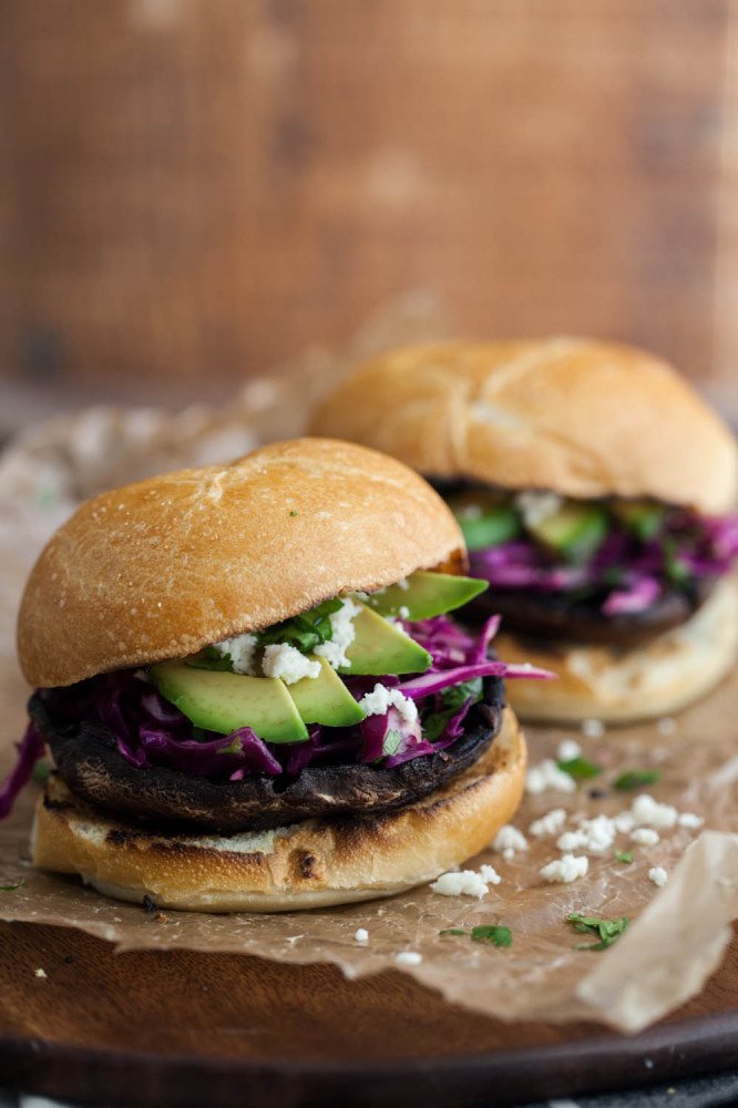 Grilled Portobello Chili Burger with Simple Slaw | Frontier Natural Co-op