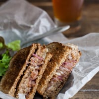 Brown Rice, Oat, and Nut Vegetarian Patty Melt