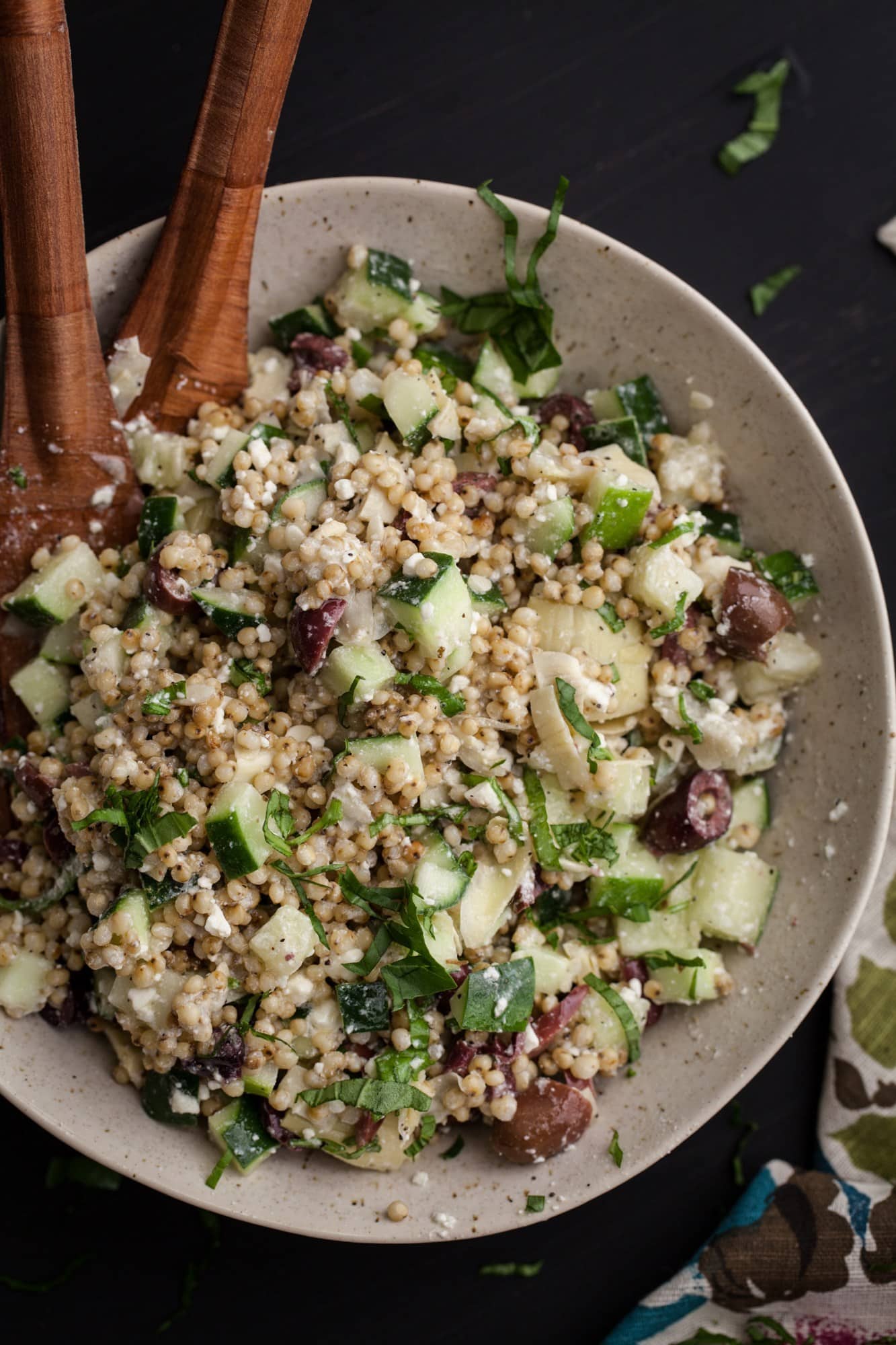 Sorghum Salad with Cucumber and Feta