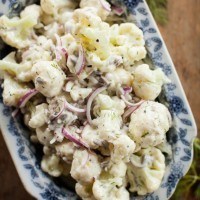 Cauliflower Salad with Lemon-Dill Yogurt Dressing