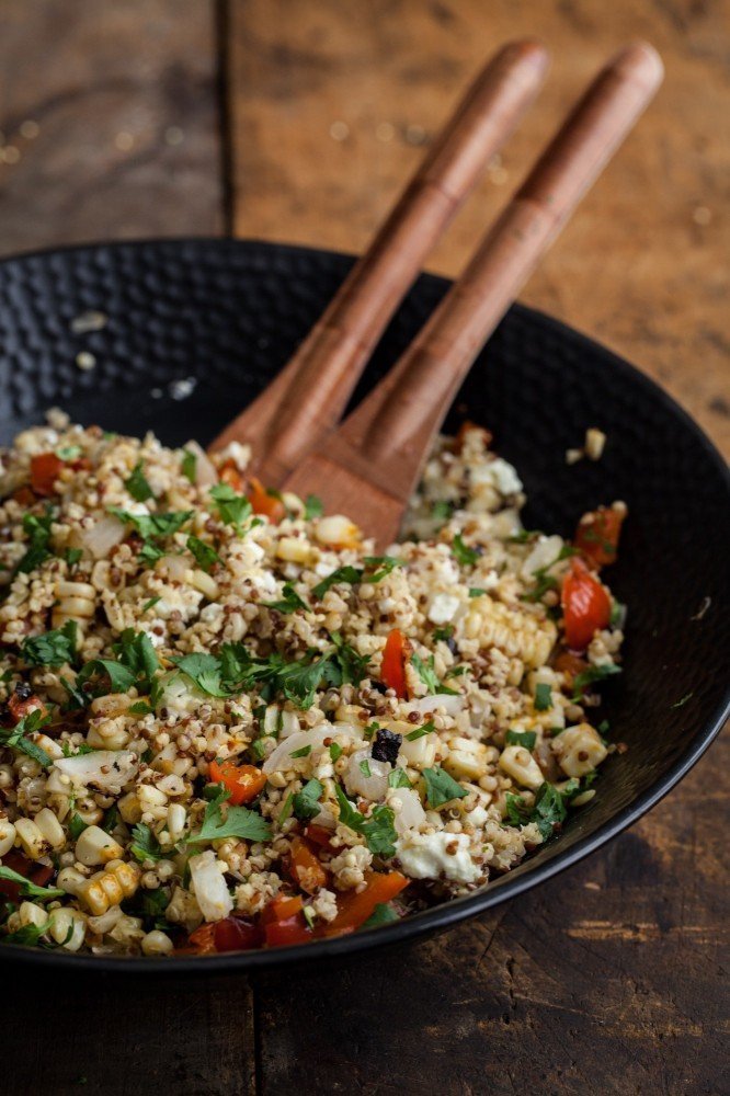 Three-Grain Grilled Vegetable and Feta Salad