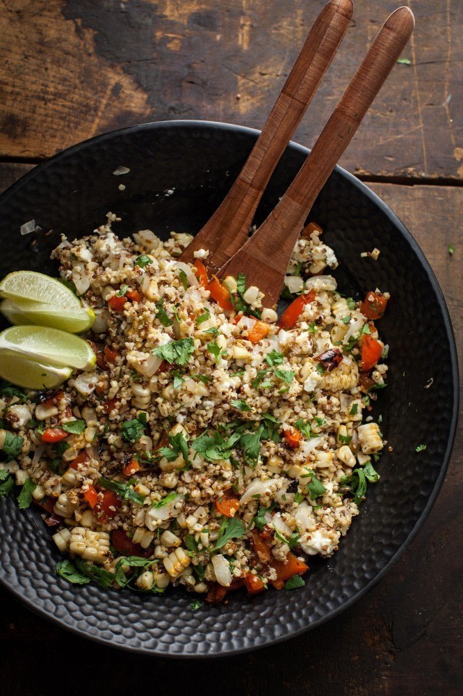 Three-Grain Grilled Vegetable and Feta Salad