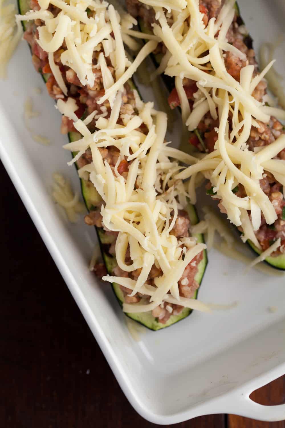 Buckwheat and Tomato Stuffed Zucchini