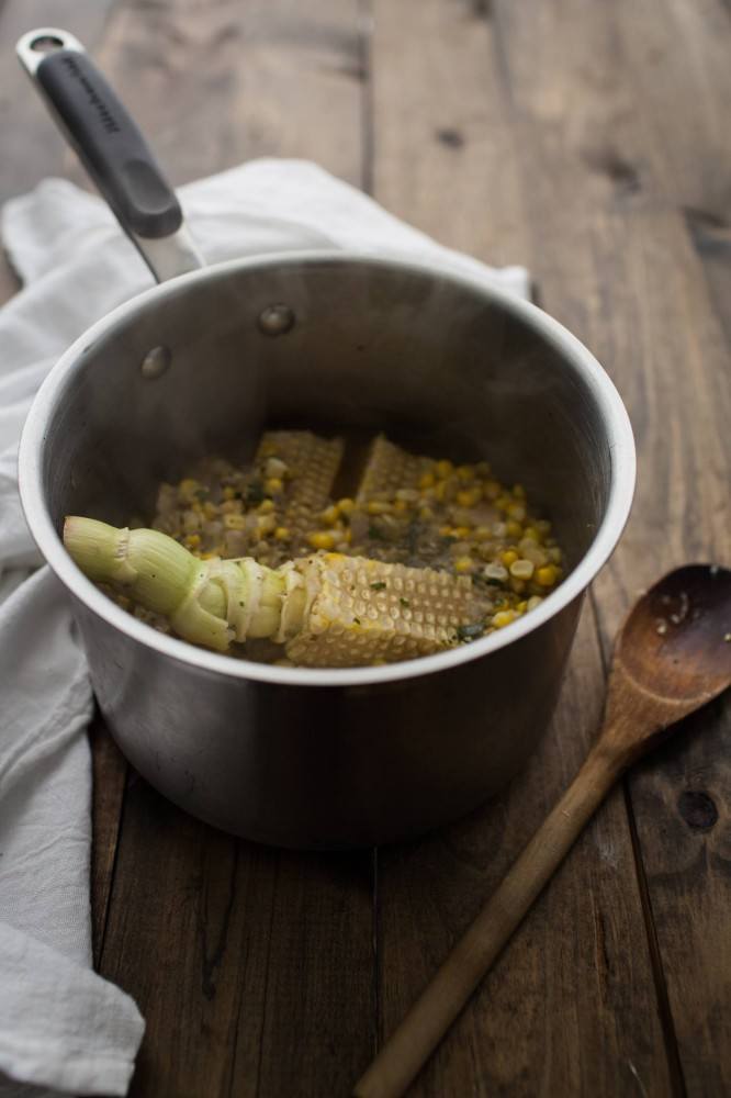 Sweet Corn Soup with Harissa - soup base