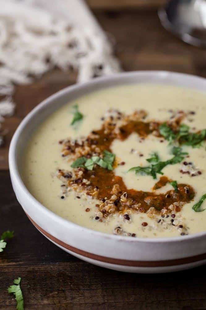 Sweet Corn Soup with Harissa 