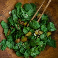 Curried Red Potato Spinach Salad