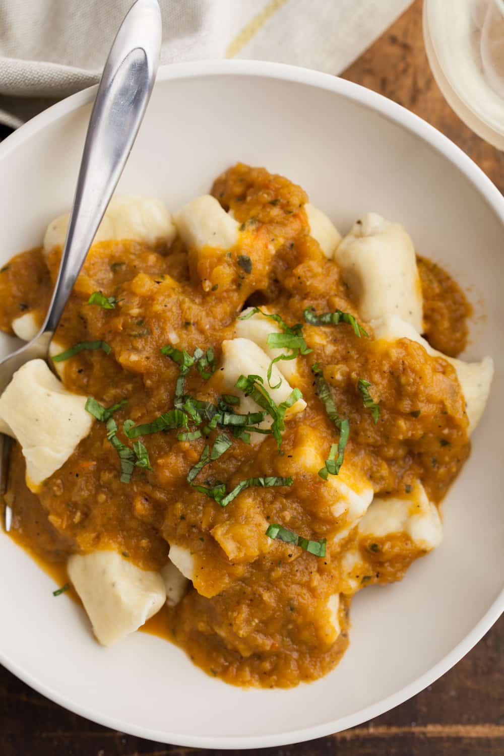 Einkorn Ricotta Gnocchi with Roasted Tomato Sauce