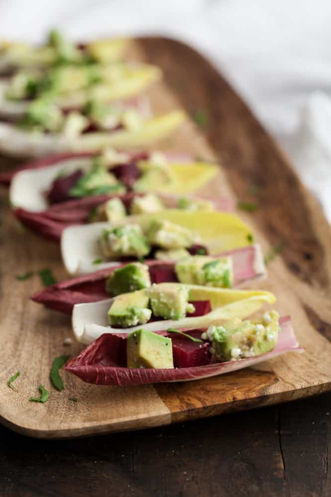 Endives with Roasted Beet and Avocado 