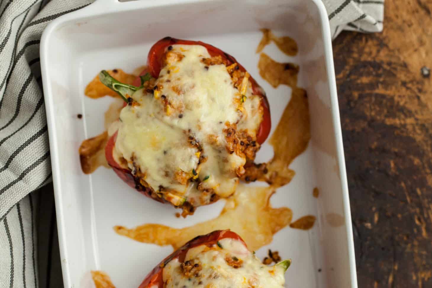 Quinoa and Zucchini Stuffed Peppers