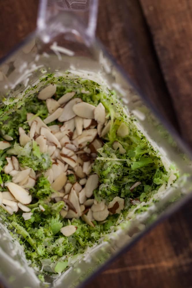 Broccoli-Almond Pesto Pasta