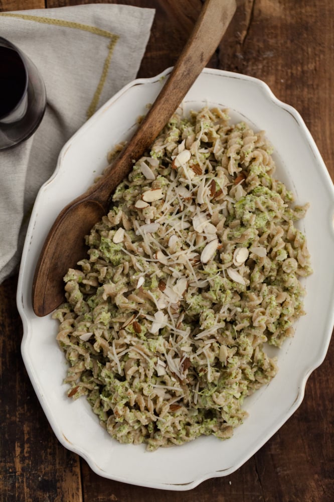 Broccoli-Almond Pesto Pasta