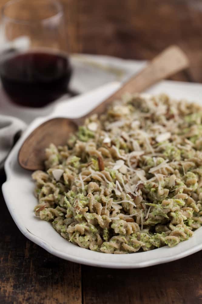 Broccoli-Almond Pesto Pasta